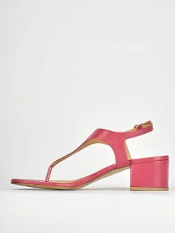 Sandali tacco 5cm pelle rosa
