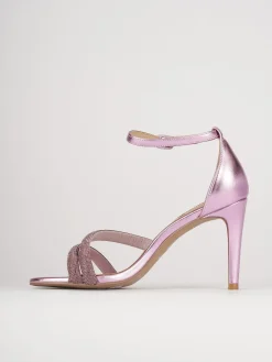 Sandali tacco 8cm pelle rosa