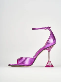 Sandali tacco 8cm pelle rosa