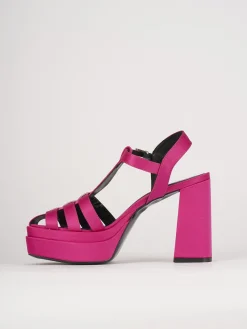 Sandali tacco 10cm pelle rosa