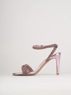 Sandali tacco 9cm pelle rosa
