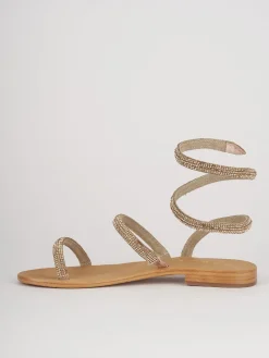 Sandali tacco 1cm pelle rosa
