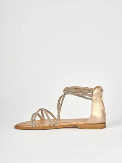Sandali tacco 1cm pelle rosa
