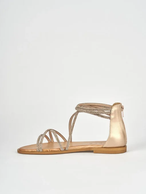 Sandali tacco 1cm pelle rosa
