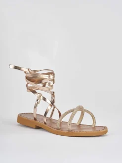 Sandali tacco 1cm pelle rosa