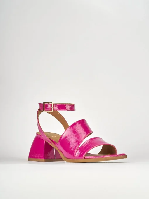 Sandali tacco 5cm pelle rosa
