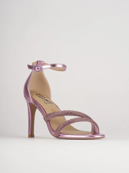 Sandali tacco 8cm pelle rosa