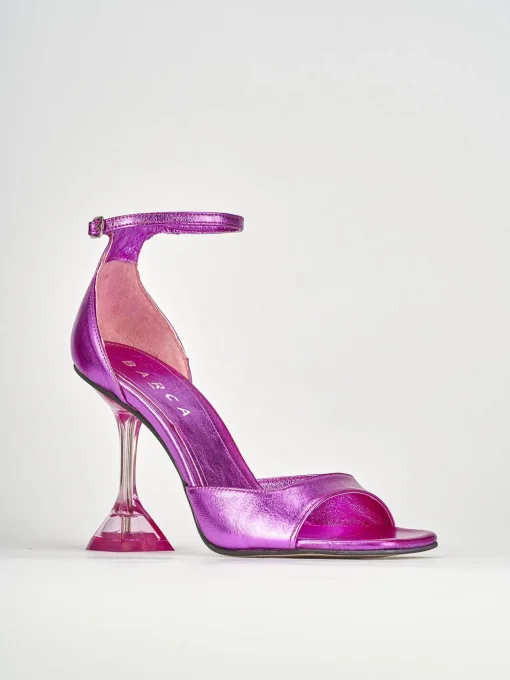 Sandali tacco 8cm pelle rosa