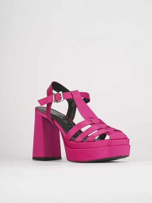 Sandali tacco 10cm pelle rosa