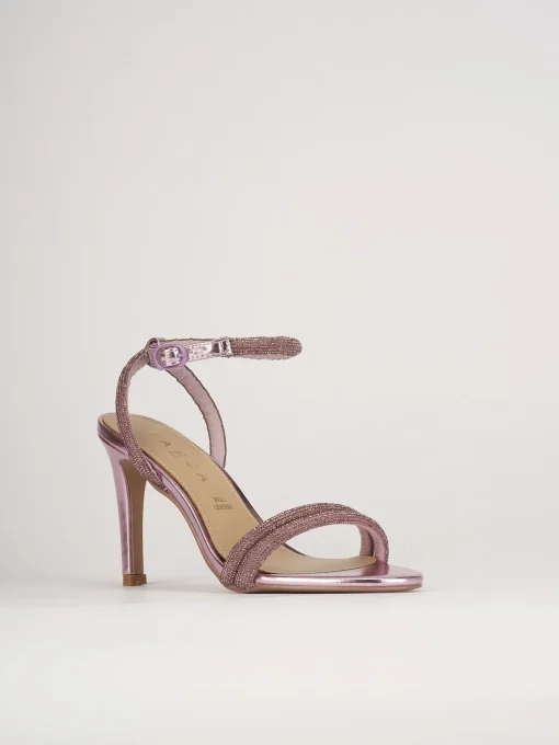 Sandali tacco 9cm pelle rosa