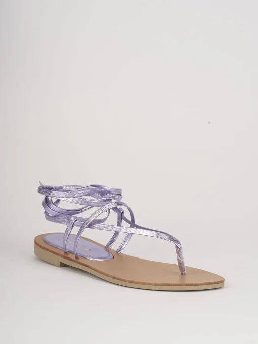 Sandali tacco 1cm pelle rosa