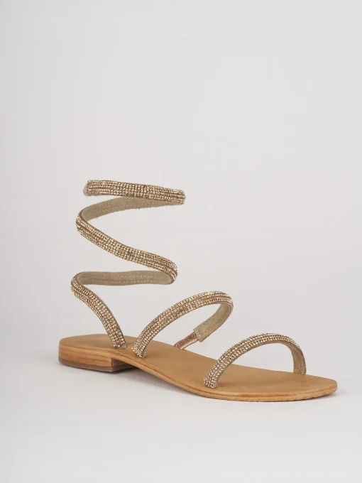Sandali tacco 1cm pelle rosa
