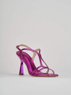 Sandali tacco 9cm pelle rosa