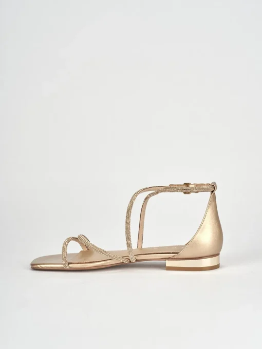 Sandali tacco 1cm pelle rosa