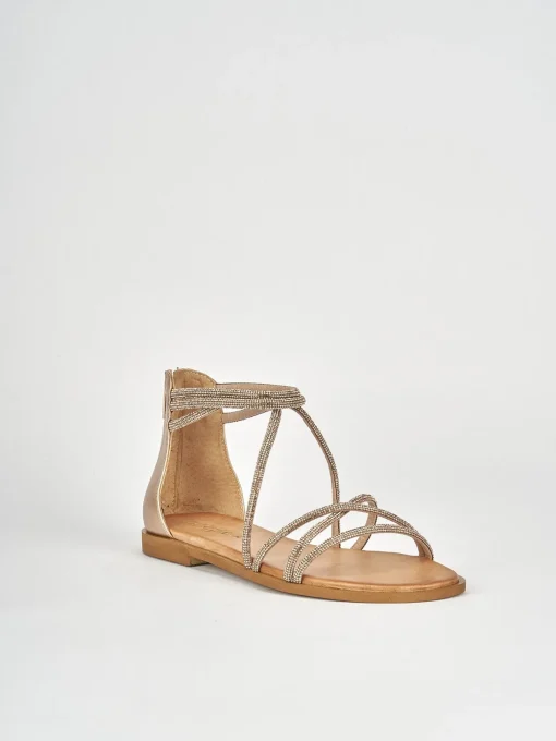 Sandali tacco 1cm pelle rosa