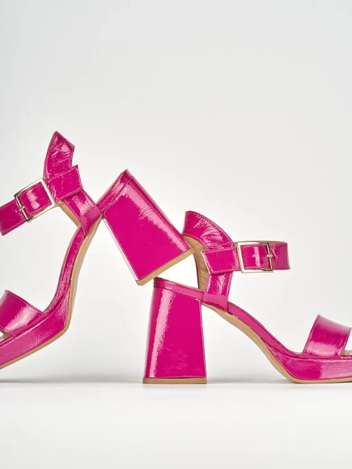Sandali tacco 8cm pelle rosa