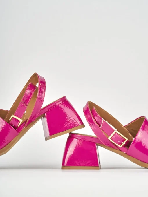 Sandali tacco 5cm pelle rosa