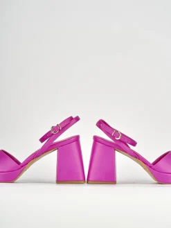 Sandali tacco 7cm pelle rosa