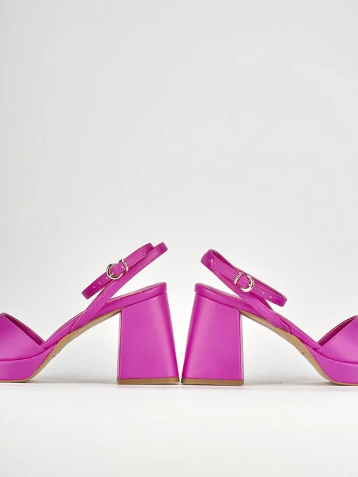 Sandali tacco 7cm pelle rosa