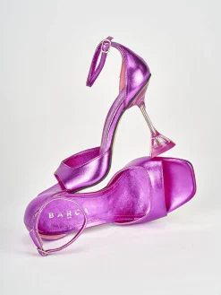Sandali tacco 8cm pelle rosa