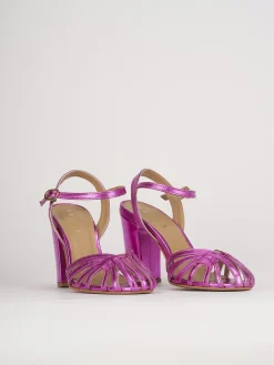Sandali tacco 7cm pelle rosa