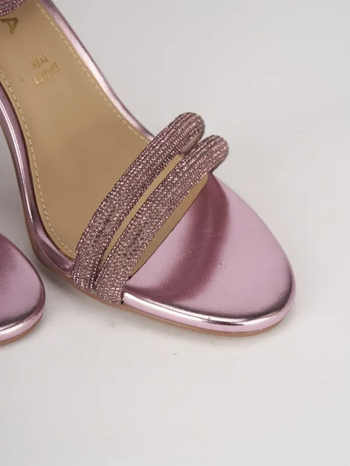 Sandali tacco 9cm pelle rosa
