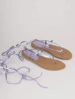 Sandali tacco 1cm pelle rosa
