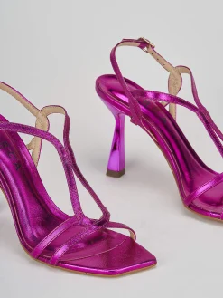 Sandali tacco 9cm pelle rosa
