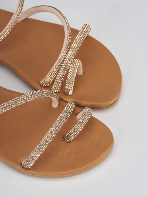 Sandali tacco 1cm pelle rosa