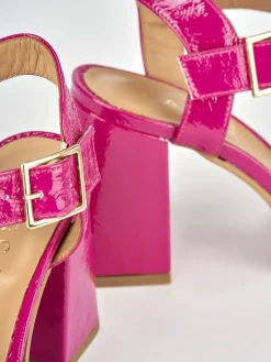 Sandali tacco 8cm pelle rosa