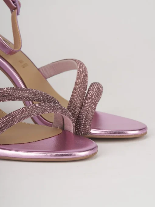 Sandali tacco 8cm pelle rosa