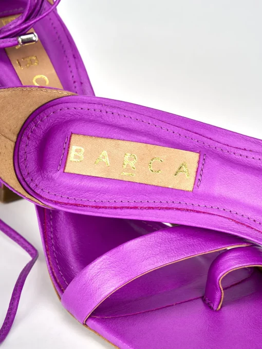 Sandali tacco 9cm pelle rosa