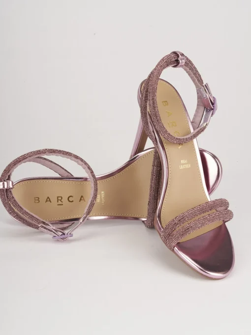 Sandali tacco 9cm pelle rosa
