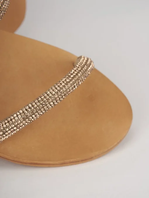 Sandali tacco 1cm pelle rosa