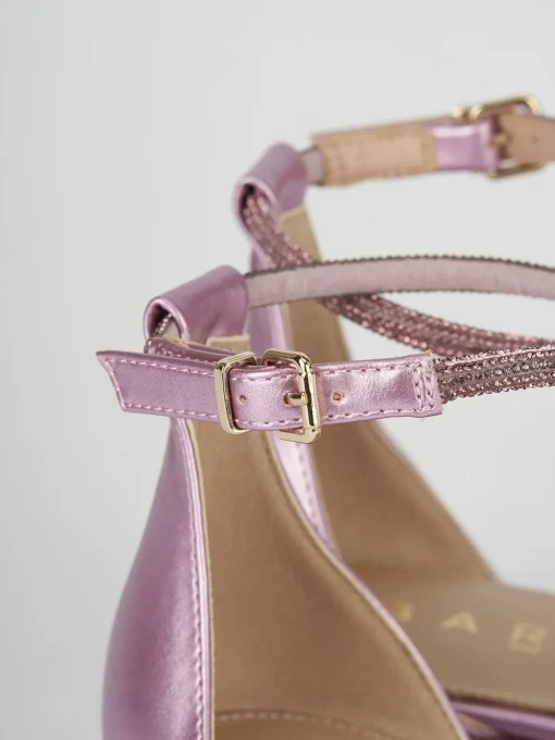 Sandali tacco 1cm pelle rosa