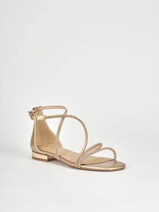 Sandali tacco 1cm pelle rosa