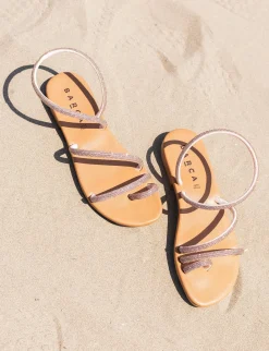Sandali tacco 1cm pelle rosa