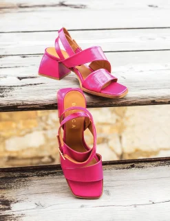 Sandali tacco 5cm pelle rosa