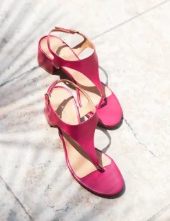 Sandali tacco 5cm pelle rosa