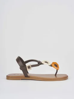 Sandali tacco 1cm pelle testa