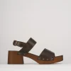 Sandali tacco 5cm pelle testa