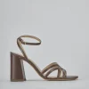 Sandali tacco 8cm pelle testa