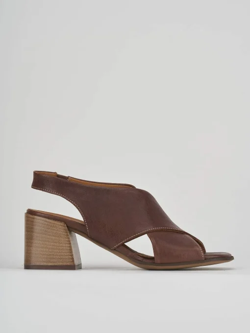 Sandali tacco 5cm pelle testa