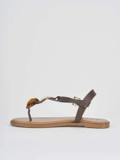 Sandali tacco 1cm pelle testa
