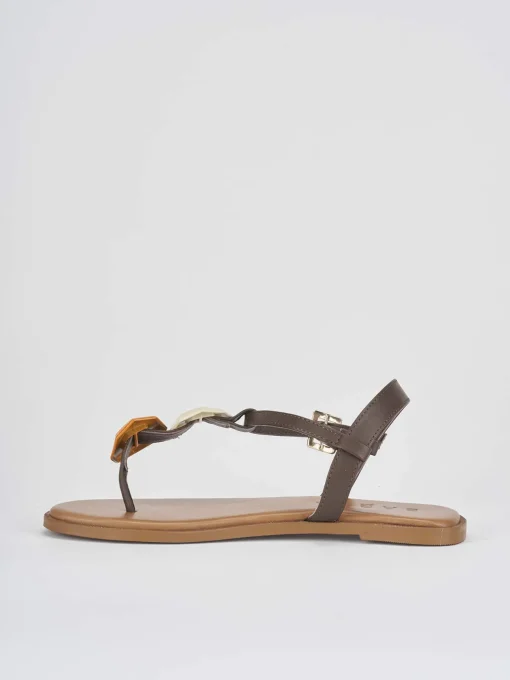 Sandali tacco 1cm pelle testa