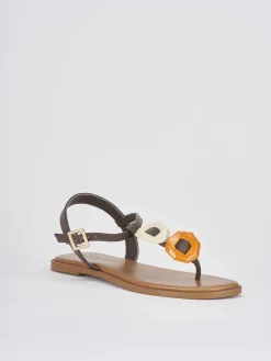 Sandali tacco 1cm pelle testa
