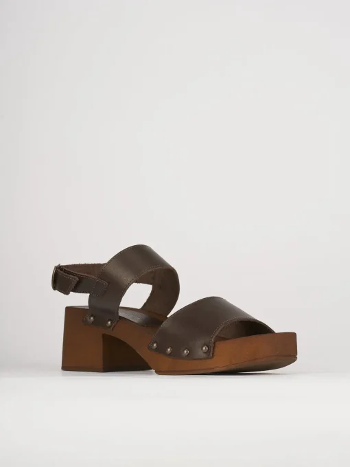 Sandali tacco 5cm pelle testa