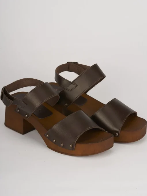 Sandali tacco 5cm pelle testa