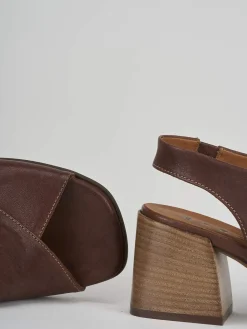 Sandali tacco 5cm pelle testa