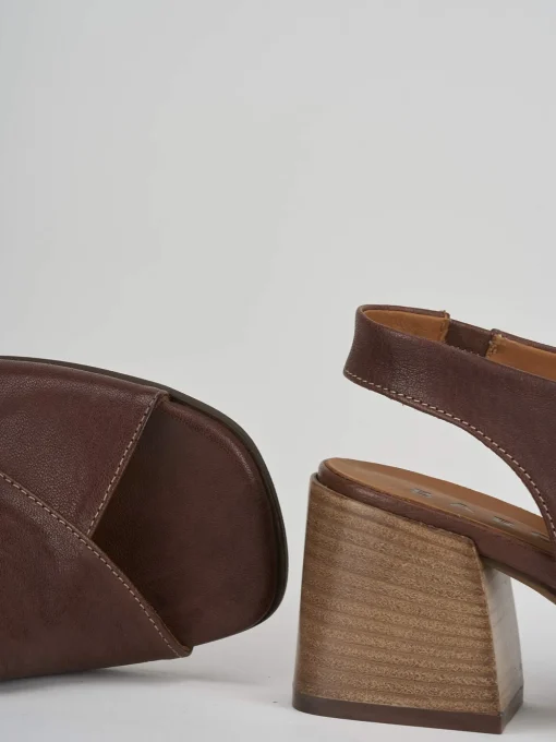 Sandali tacco 5cm pelle testa